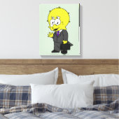 Illustration eines Triceratops Geschäftsmann. Leinwanddruck (Insitu (Schlafzimmer))