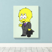 Illustration eines Triceratops Geschäftsmann. Leinwanddruck (Insitu (Holzboden))