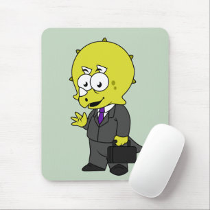 Illustration eines Triceratops Geschäftsmann. Mousepad