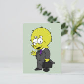 Illustration eines Triceratops Geschäftsmann. Postkarte (Stehend Vorderseite)