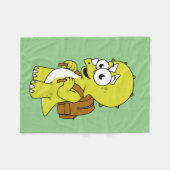 Illustration eines Triceratops mit Backpack. Fleecedecke (Vorderseite (Horizontal))