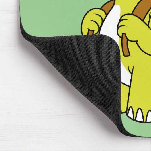 Illustration eines Triceratops mit Backpack. Mousepad (Ecke)