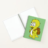 Illustration eines Triceratops mit Backpack. Notizblock (Innenseite)