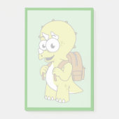 Illustration eines Triceratops mit Backpack. Post-it Klebezettel (Vorderseite)