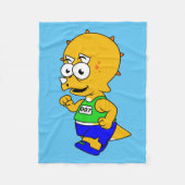 Illustration eines Triceratops Runners. Fleecedecke (Vorderseite)