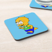 Illustration eines Triceratops Runners. Getränkeuntersetzer (Linke Seite)