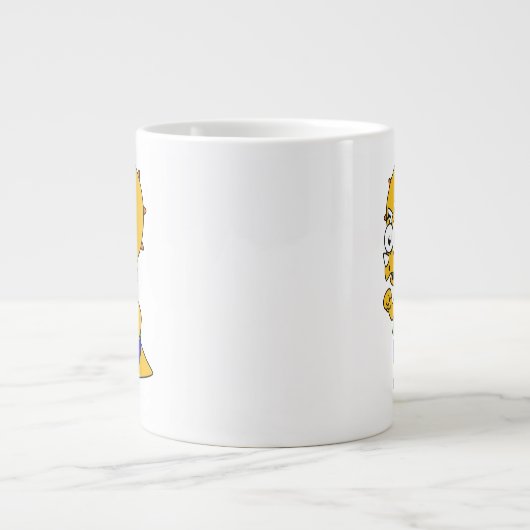 Illustration eines Triceratops Runners. Jumbo-Tasse (Vorderseite)