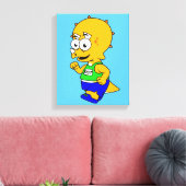 Illustration eines Triceratops Runners. Leinwanddruck (Insitu (Wohnzimmer))