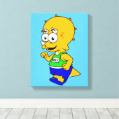 Illustration eines Triceratops Runners. Leinwanddruck (Insitu (Holzboden))