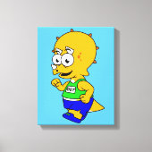 Illustration eines Triceratops Runners. Leinwanddruck (Vorderseite)