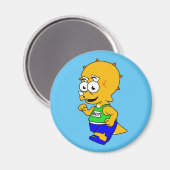 Illustration eines Triceratops Runners. Magnet (Vorderseite/Rückseite)