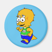 Illustration eines Triceratops Runners. Magnet (Vorne)