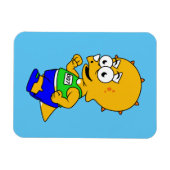 Illustration eines Triceratops Runners. Magnet (Horizontal)