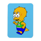 Illustration eines Triceratops Runners. Magnet (Vertikal)