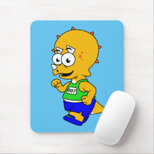 Illustration eines Triceratops Runners. Mousepad