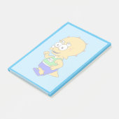 Illustration eines Triceratops Runners. Post-it Klebezettel (angewinkelt)