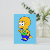 Illustration eines Triceratops Runners. Postkarte (Stehend Vorderseite)