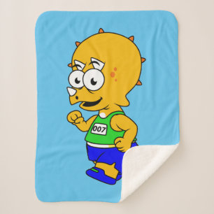 Illustration eines Triceratops Runners. Sherpadecke