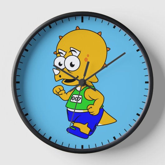 Illustration eines Triceratops Runners. Uhr (Vorderseite)