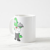 Illustration eines Tyrannosaurus Rex Food Kellners Kaffeetasse (Vorderseite Links)