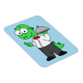 Illustration eines Tyrannosaurus Rex Food Kellners Magnet (Rechte Seite)
