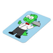 Illustration eines Tyrannosaurus Rex Food Kellners Magnet (Linke Seite)