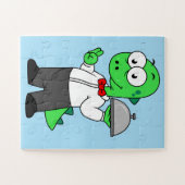 Illustration eines Tyrannosaurus Rex Food Kellners Puzzle (Horizontal)