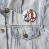 Illustration eines Tyrannosaurus Rex Koch Cooking. Button (Beispiel)