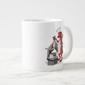 Illustration eines Tyrannosaurus Rex Koch Cooking. Jumbo-Tasse (Vorderseite Rechts)