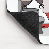 Illustration eines Tyrannosaurus Rex Koch Cooking. Mousepad (Ecke)