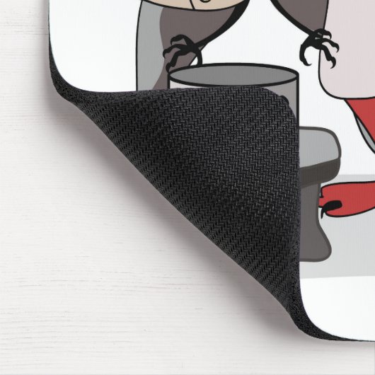 Illustration eines Tyrannosaurus Rex Koch Cooking. Mousepad (Ecke)