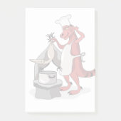 Illustration eines Tyrannosaurus Rex Koch Cooking. Post-it Klebezettel (Vorderseite)