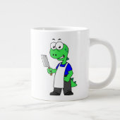 Illustration eines Tyrannosaurus Rex Metzgers. Jumbo-Tasse (Rechts)