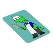 Illustration eines Tyrannosaurus Rex Metzgers. Magnet (Rechte Seite)