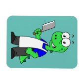 Illustration eines Tyrannosaurus Rex Metzgers. Magnet (Horizontal)