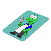 Illustration eines Tyrannosaurus Rex Metzgers. Magnet (Linke Seite)