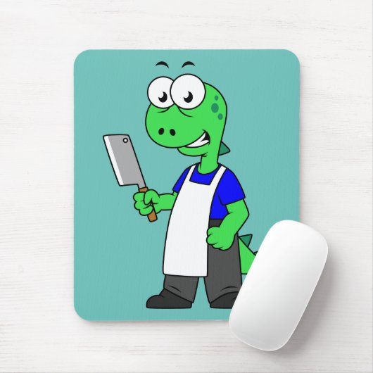 Illustration eines Tyrannosaurus Rex Metzgers. Mousepad (Mit Mouse)