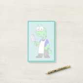 Illustration eines Tyrannosaurus Rex Metzgers. Post-it Klebezettel (Auf Schreibtisch)