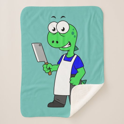 Illustration eines Tyrannosaurus Rex Metzgers. Sherpadecke (Vorderseite)