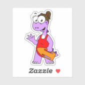 Illustration eines Tyrannosaurus Rex Rettungsschwi Aufkleber (Blatt)