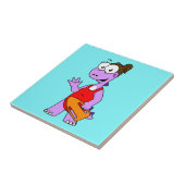 Illustration eines Tyrannosaurus Rex Rettungsschwi Fliese (Seite)