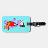 Illustration eines Tyrannosaurus Rex Rettungsschwi Gepäckanhänger (Vorderseite horizontal)