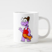 Illustration eines Tyrannosaurus Rex Rettungsschwi Jumbo-Tasse (Rechts)