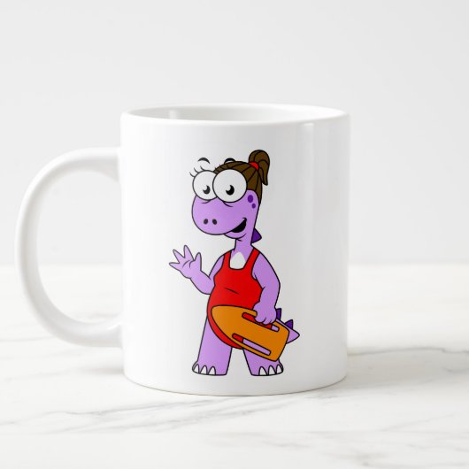 Illustration eines Tyrannosaurus Rex Rettungsschwi Jumbo-Tasse (Links)