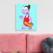 Illustration eines Tyrannosaurus Rex Rettungsschwi Leinwanddruck (Insitu (Wohnzimmer))