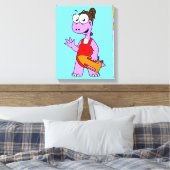 Illustration eines Tyrannosaurus Rex Rettungsschwi Leinwanddruck (Insitu (Schlafzimmer))