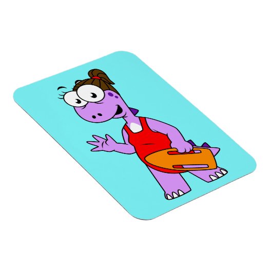 Illustration eines Tyrannosaurus Rex Rettungsschwi Magnet (Rechte Seite)