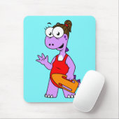 Illustration eines Tyrannosaurus Rex Rettungsschwi Mousepad (Mit Mouse)
