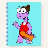 Illustration eines Tyrannosaurus Rex Rettungsschwi Notizblock (Vorderseite)