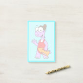 Illustration eines Tyrannosaurus Rex Rettungsschwi Post-it Klebezettel (Auf Schreibtisch)